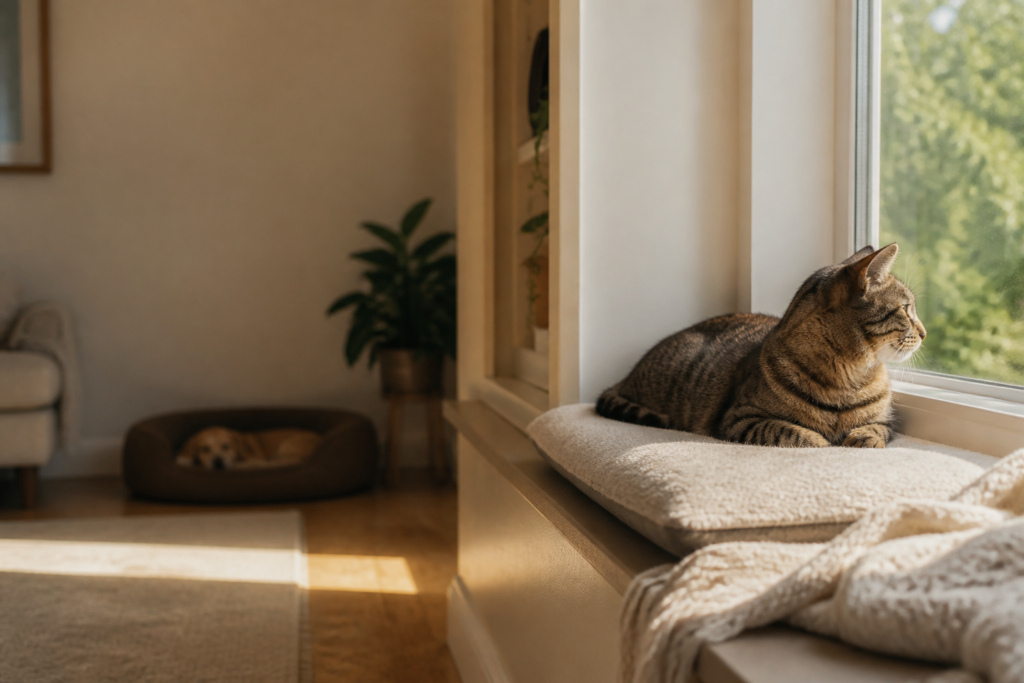Um canto para observar: por que o pet também precisa de um lugar só dele