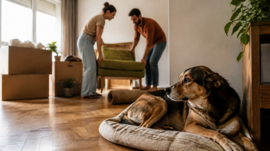 Mudar os móveis, receber visitas, reformar: como deixar o pet participar das mudanças da casa